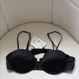 Zara Satin Effect Padded Bra